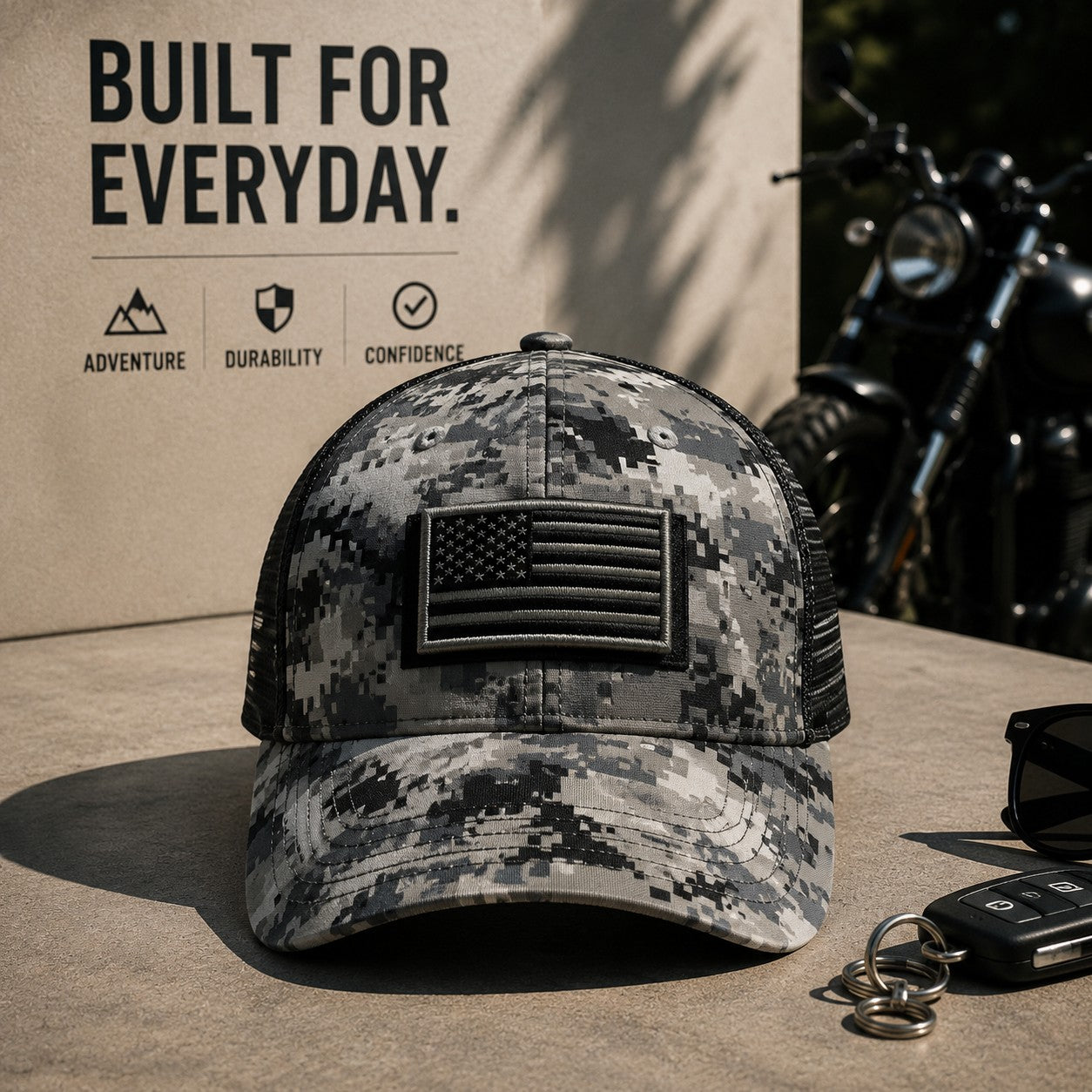 Phantom Flag-Patch Trucker Cap