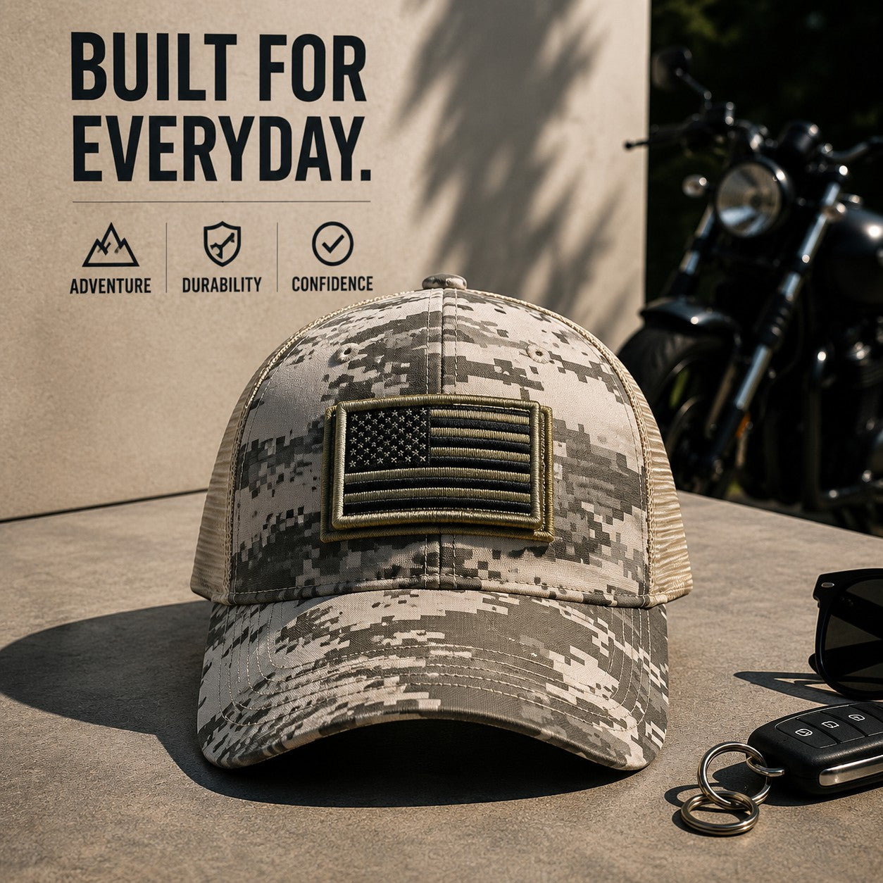 Phantom Flag-Patch Trucker Cap