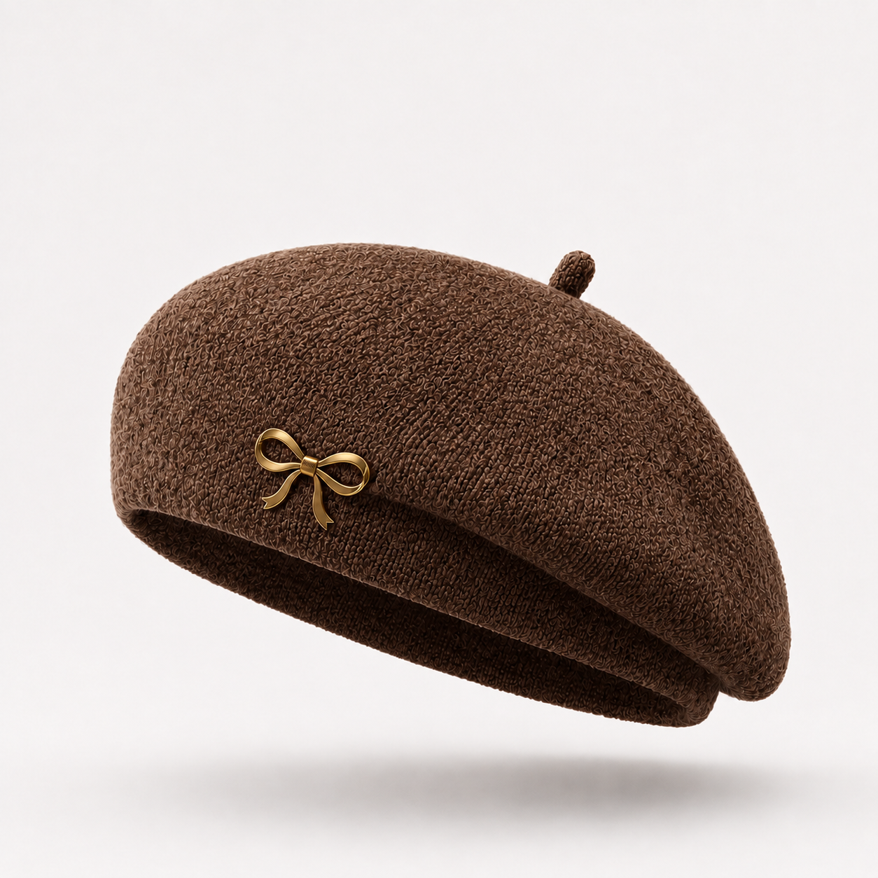 Margaux Bow-Pin Wool Beret