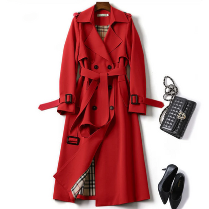 Signature Check-Lined Belted Coat