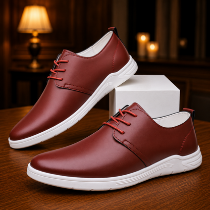 Cognac Leather Derby Sneaker
