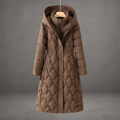 Women's Liora Diamond-Stitch Long Coat