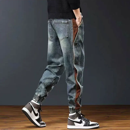 Kessler Contrast-Panel Denim Jogger