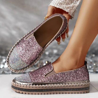 Ruby Sequin Crystal-Sole Statement Sneaker