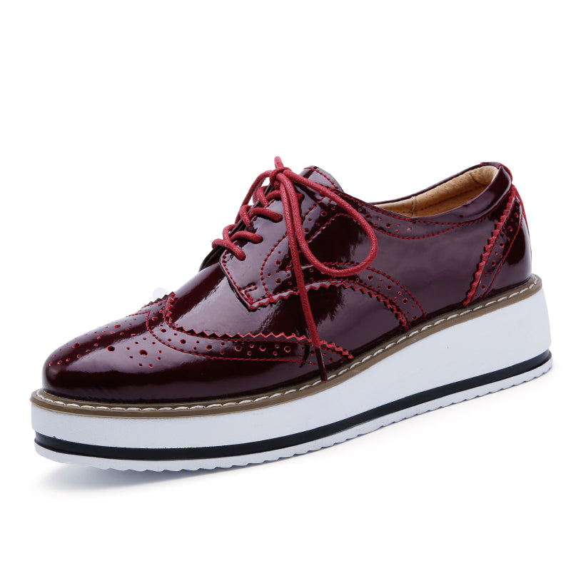 Platform Wingtip Oxford Shoes