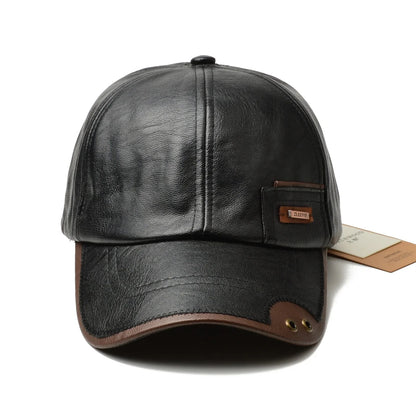 Premium Leather Six-Panel Cap