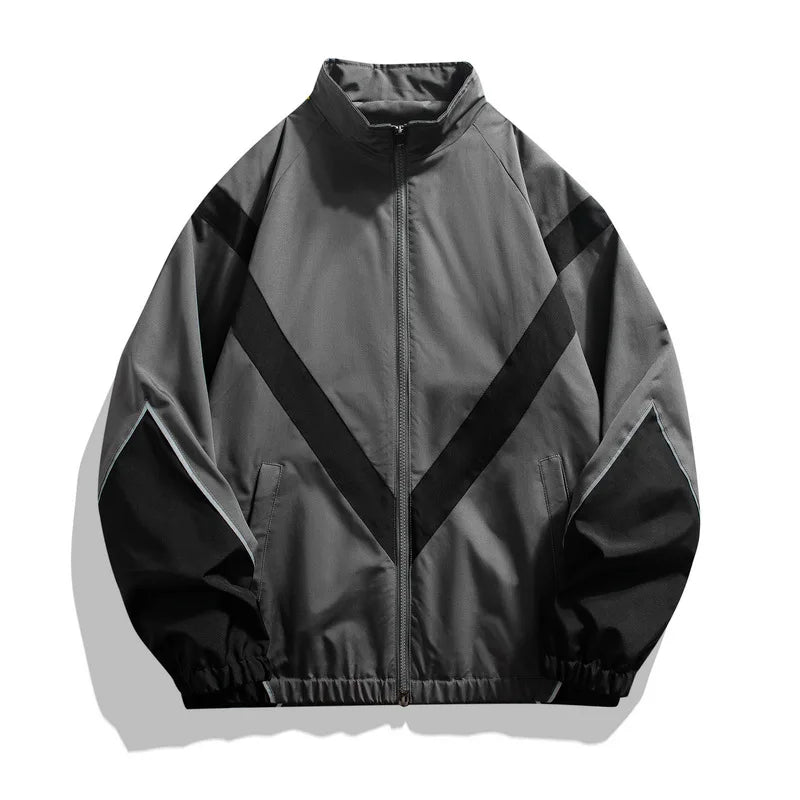 Geometric Colorblock Windbreaker
