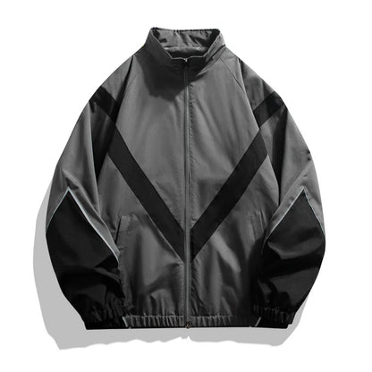 Geometric Colorblock Windbreaker