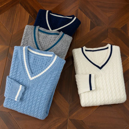 Heritage Varsity Cashmere Pullover