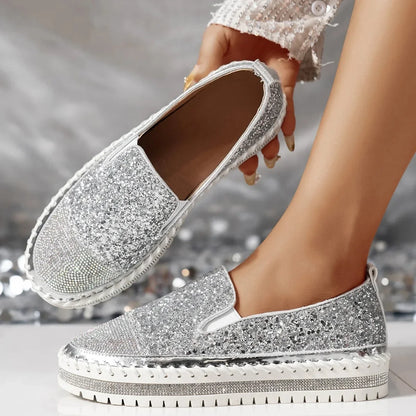 Ruby Sequin Crystal-Sole Statement Sneaker