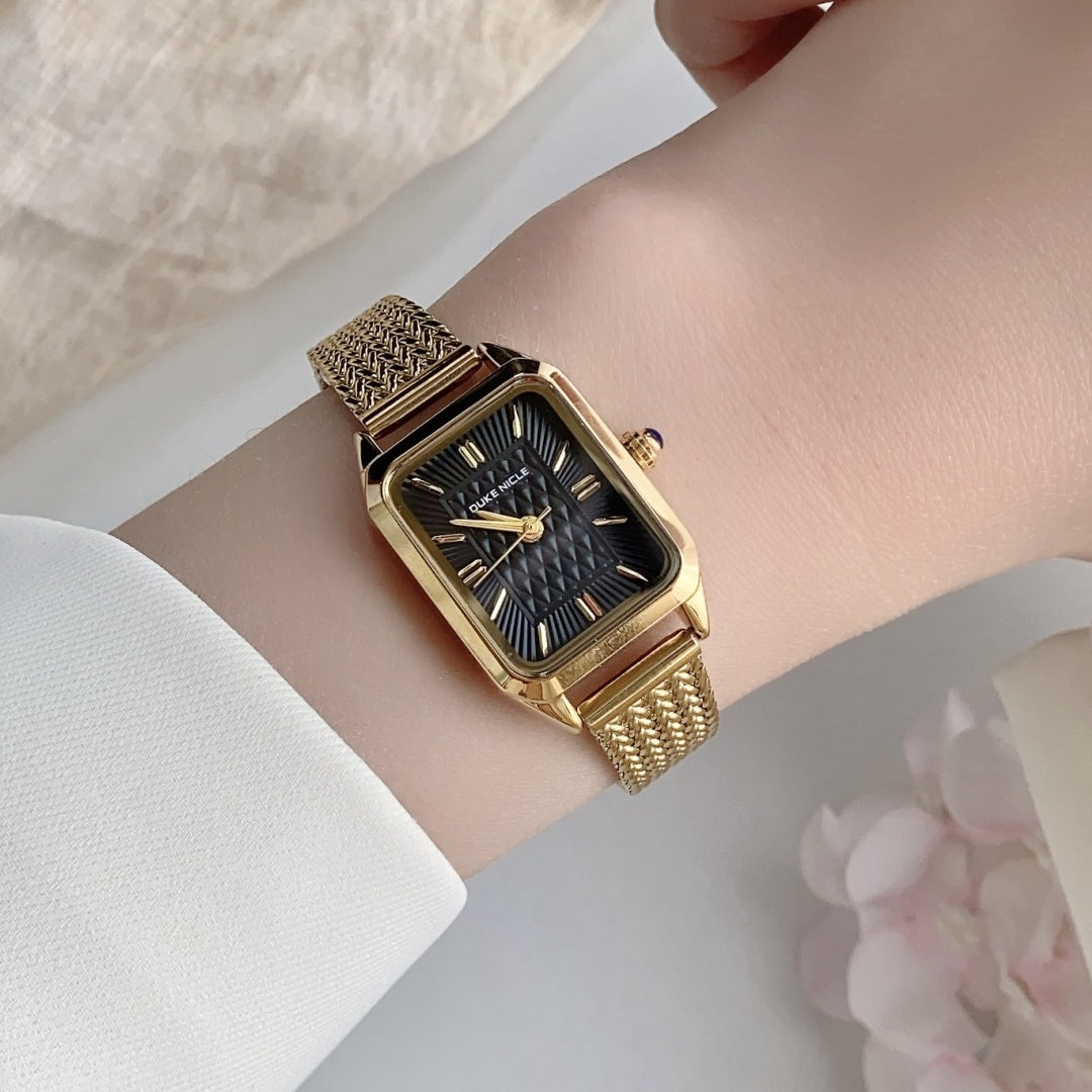 Vintage-Inspired Mesh Bracelet Watch