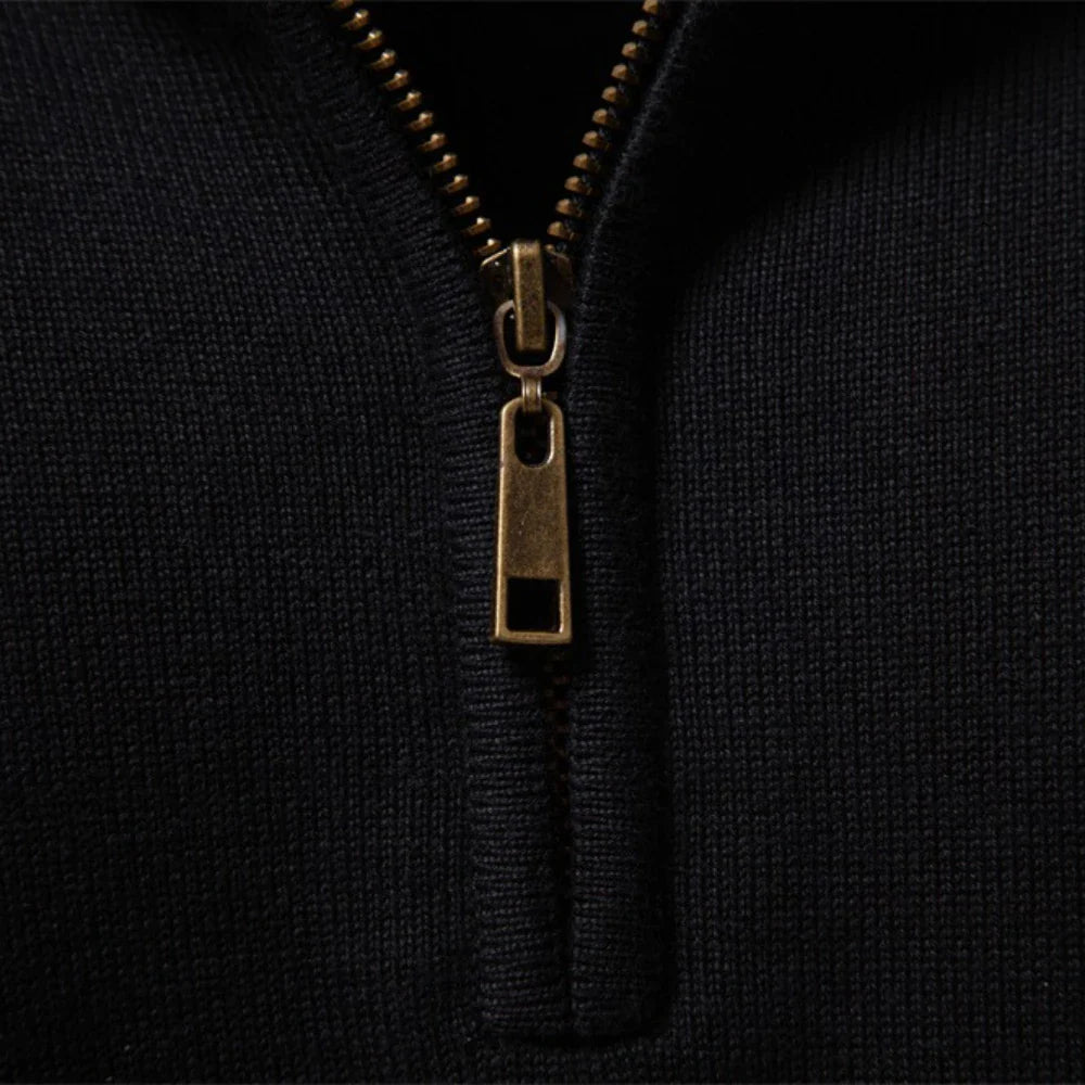 Heritage Diagonal Weave Mock Neck Pullover