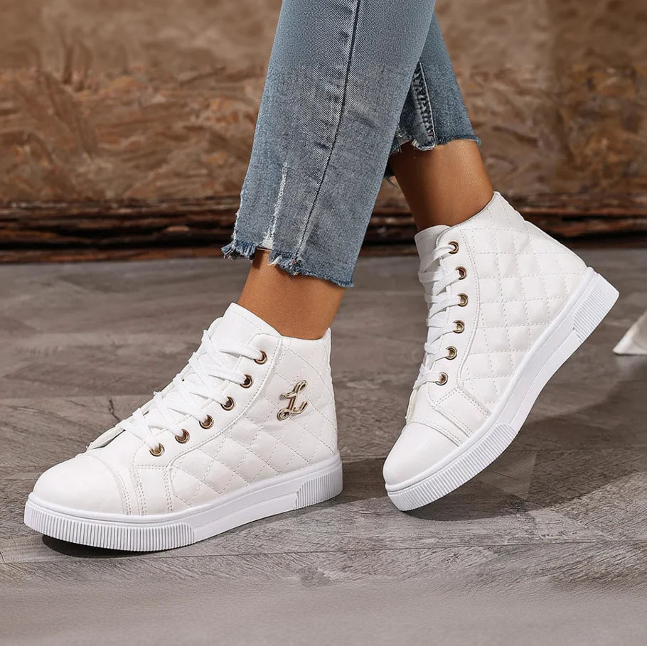 Bellissima Quilted High-Top Sneakers