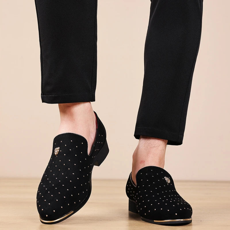 Regalia Noir Suede Loafers