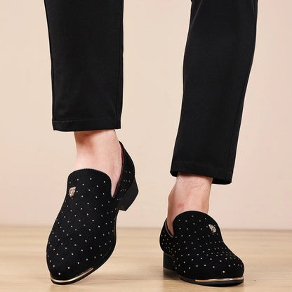 Regalia Noir Suede Loafers