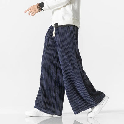 Wide-Leg Corduroy Pants