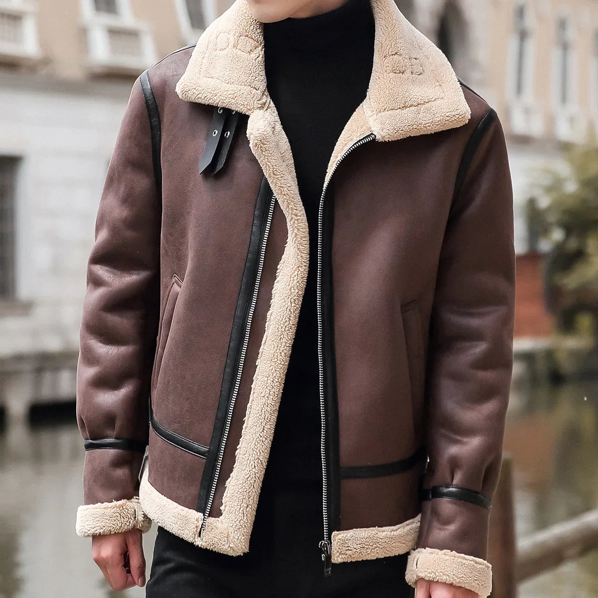 Heritage Aviator Leather Coat