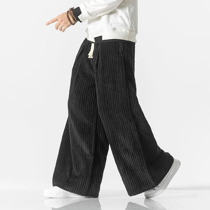 Wide-Leg Corduroy Pants
