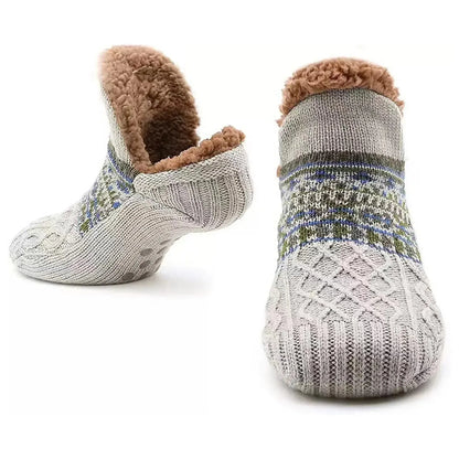 Fair Isle Fleece Slipper Sock
