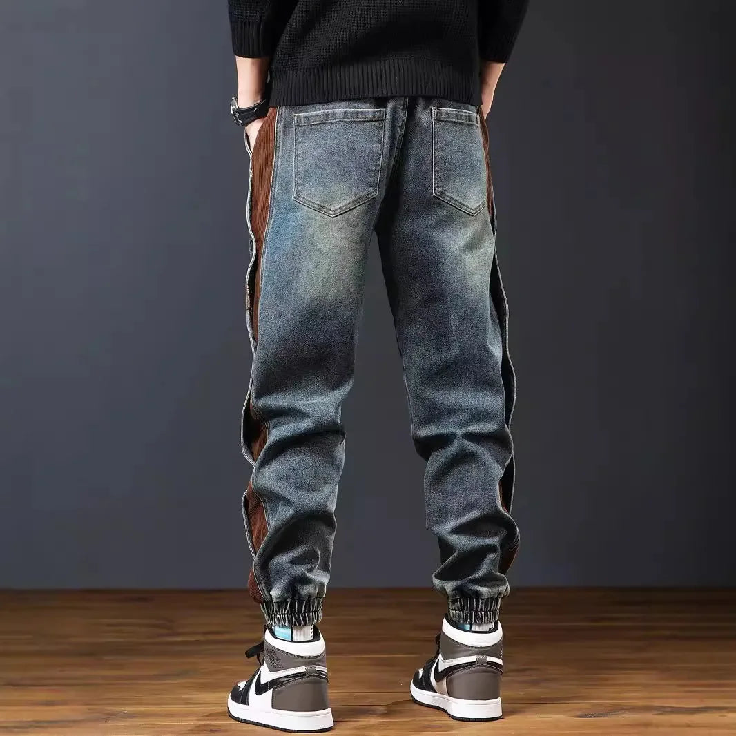 Kessler Contrast-Panel Denim Jogger