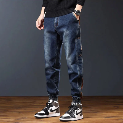Kessler Contrast-Panel Denim Jogger