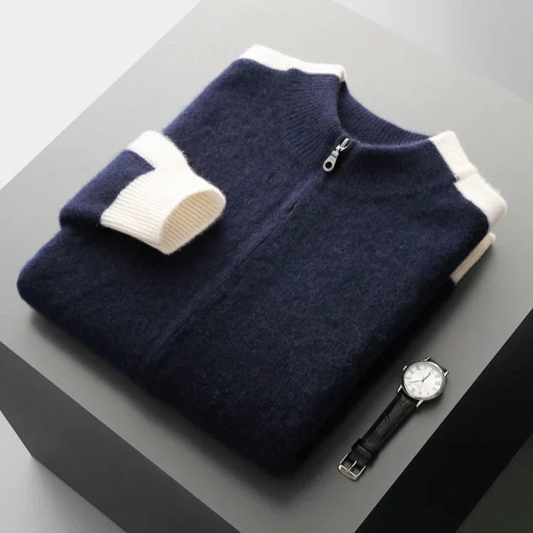 Wynter Striped-Sleeve Cashmere Jacket