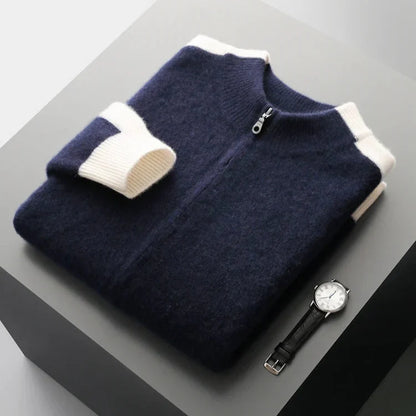 Wynter Striped-Sleeve Cashmere Jacket