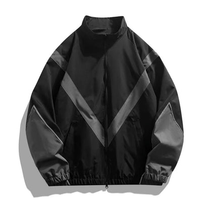 Geometric Colorblock Windbreaker