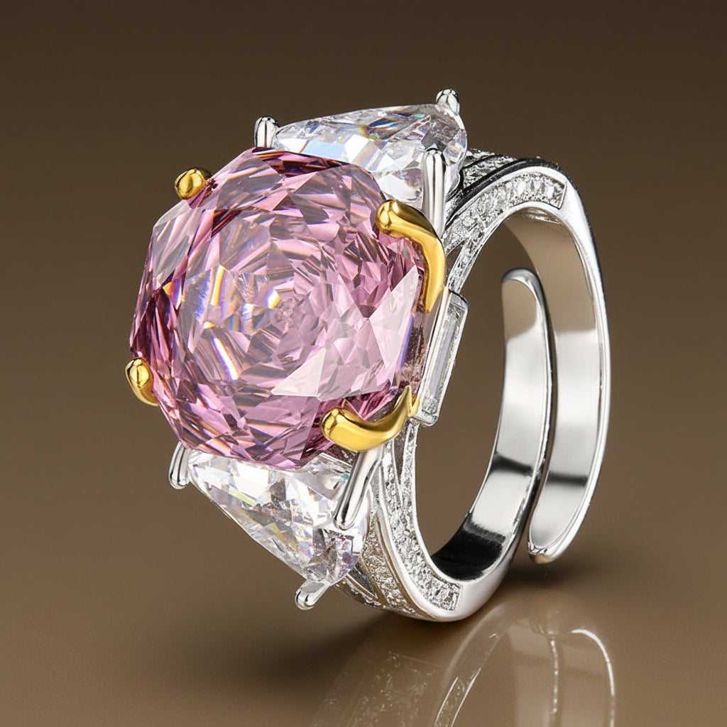 Aegean Cushion-Cut Trilogy Ring