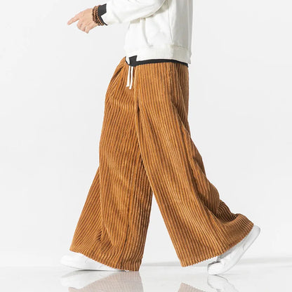 Wide-Leg Corduroy Pants