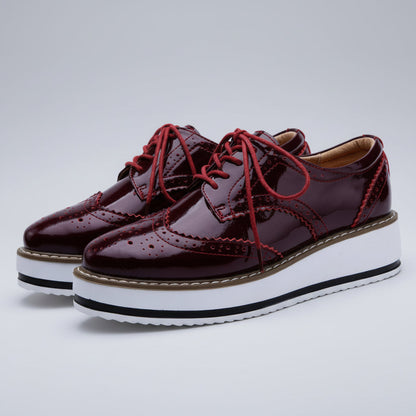 Platform Wingtip Oxford Shoes