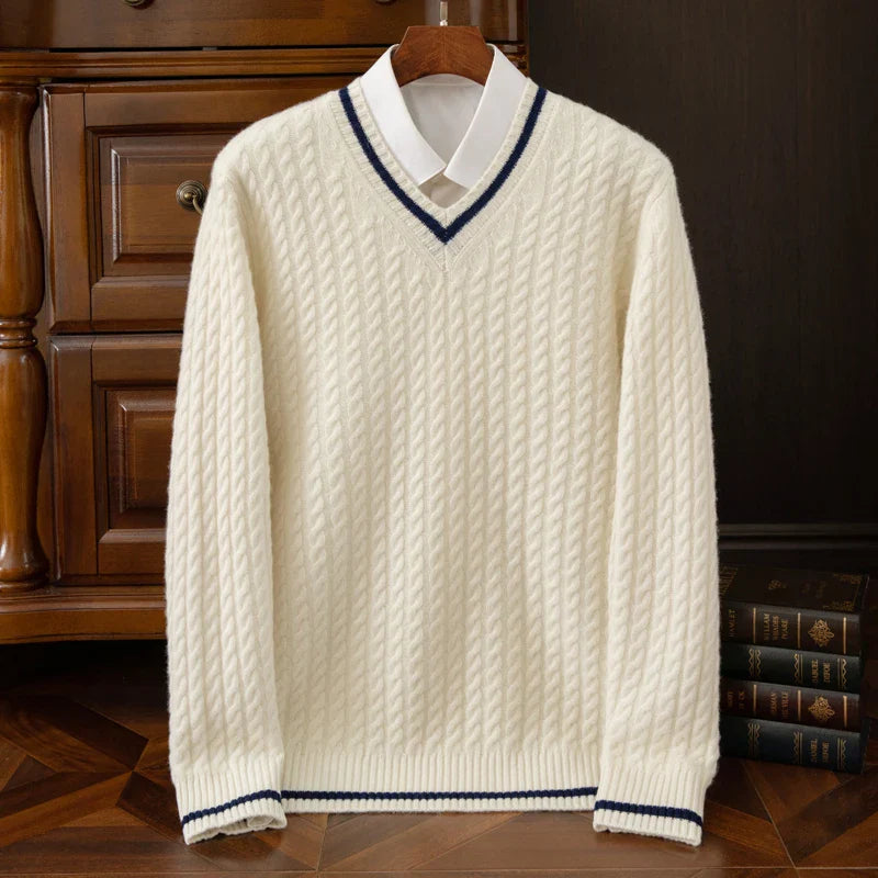 Heritage Varsity Cashmere Pullover
