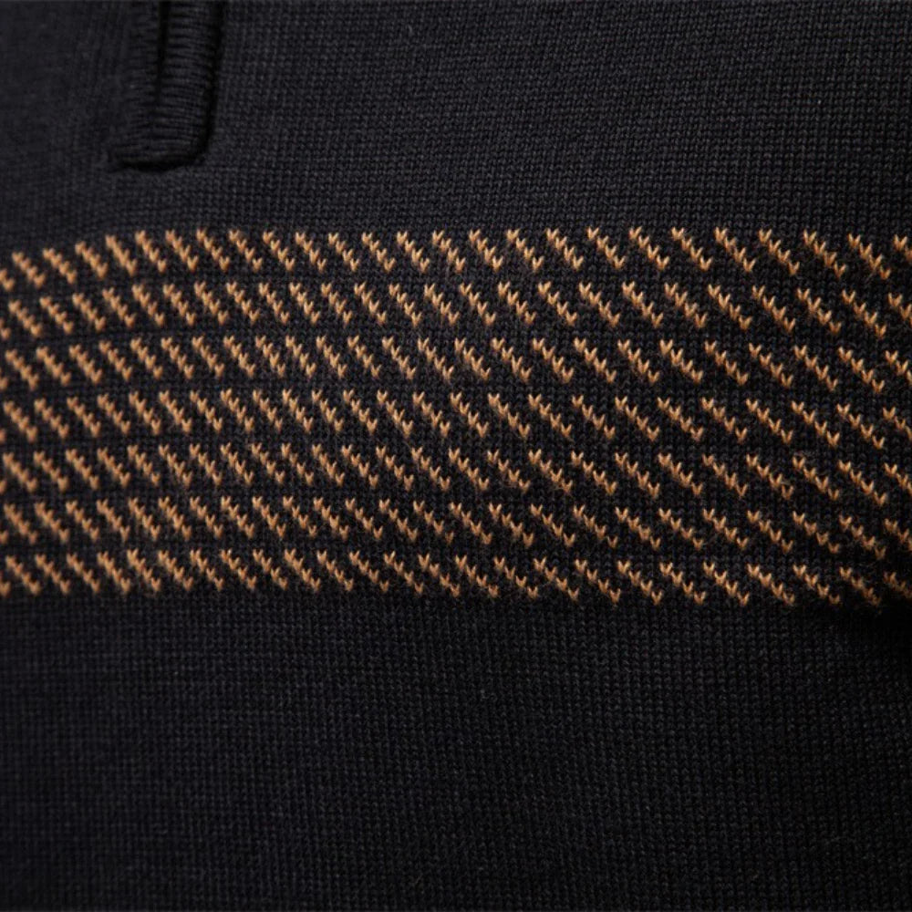 Heritage Diagonal Weave Mock Neck Pullover
