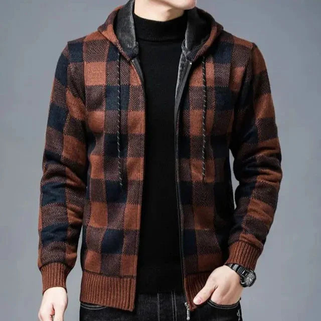 The Marcellin Plaid Knit Jacket