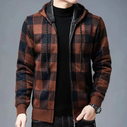 The Marcellin Plaid Knit Jacket