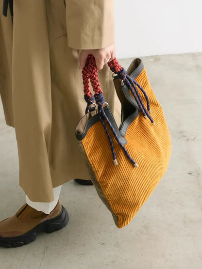 Woven-Strap Cord Tote