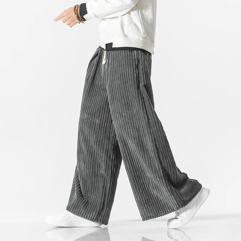 Wide-Leg Corduroy Pants