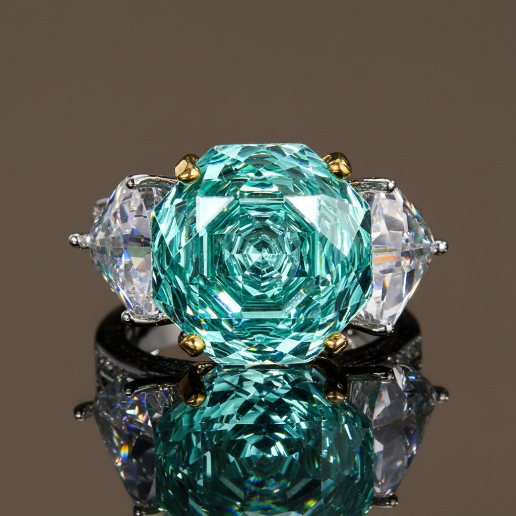 Aegean Cushion-Cut Trilogy Ring