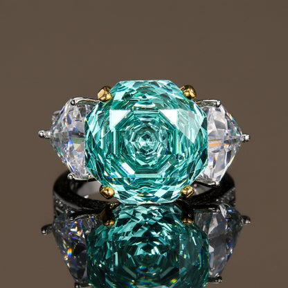 Aegean Cushion-Cut Trilogy Ring