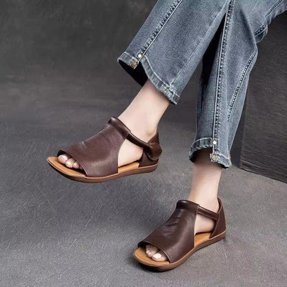 Verlaine T-Strap Leather Sandals