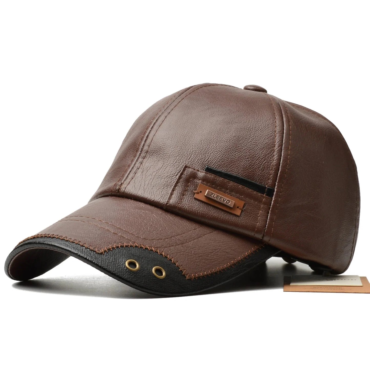 Premium Leather Six-Panel Cap