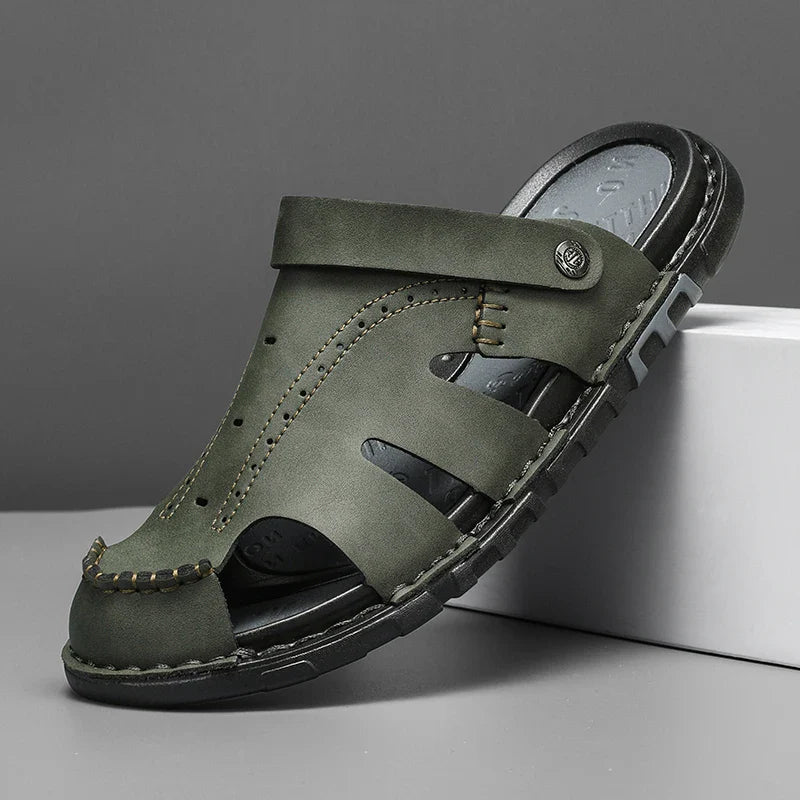 Garrison Leather Closed-Toe Mule