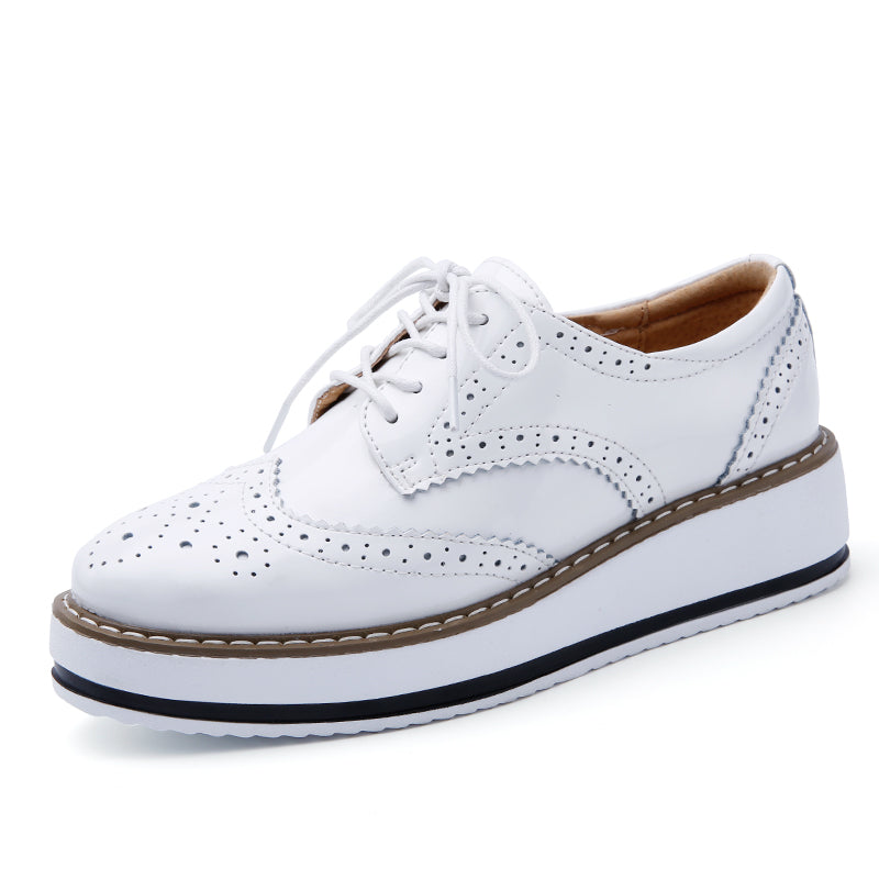 Platform Wingtip Oxford Shoes