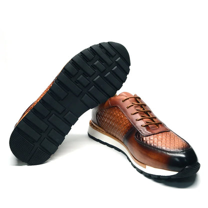 Intrecciato Genuine Leather Sneakers