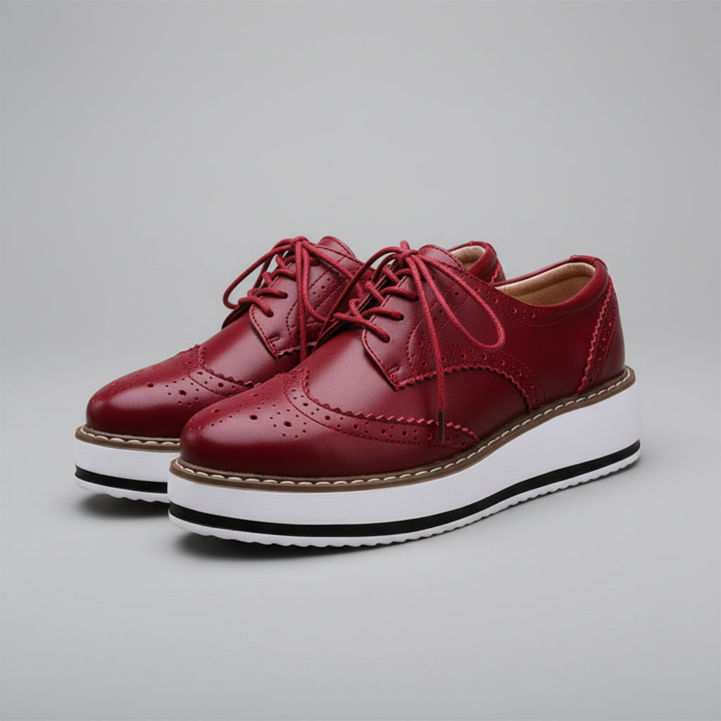 Platform Wingtip Oxford Shoes