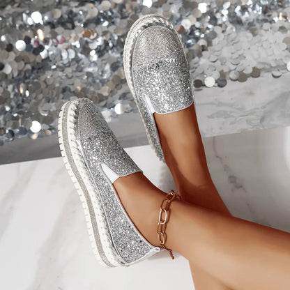 Ruby Sequin Crystal-Sole Statement Sneaker