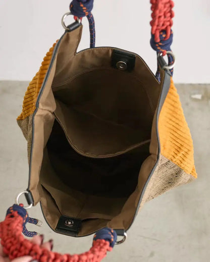Woven-Strap Cord Tote