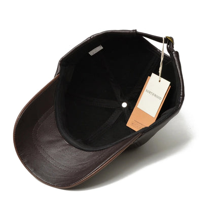 Premium Leather Six-Panel Cap