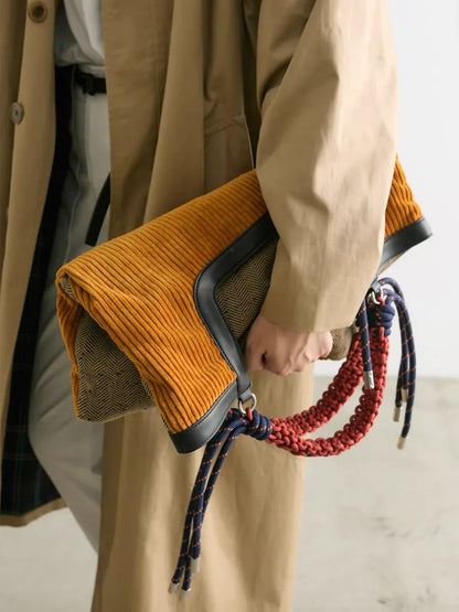 Woven-Strap Cord Tote