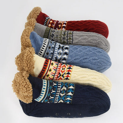 Fair Isle Fleece Slipper Sock